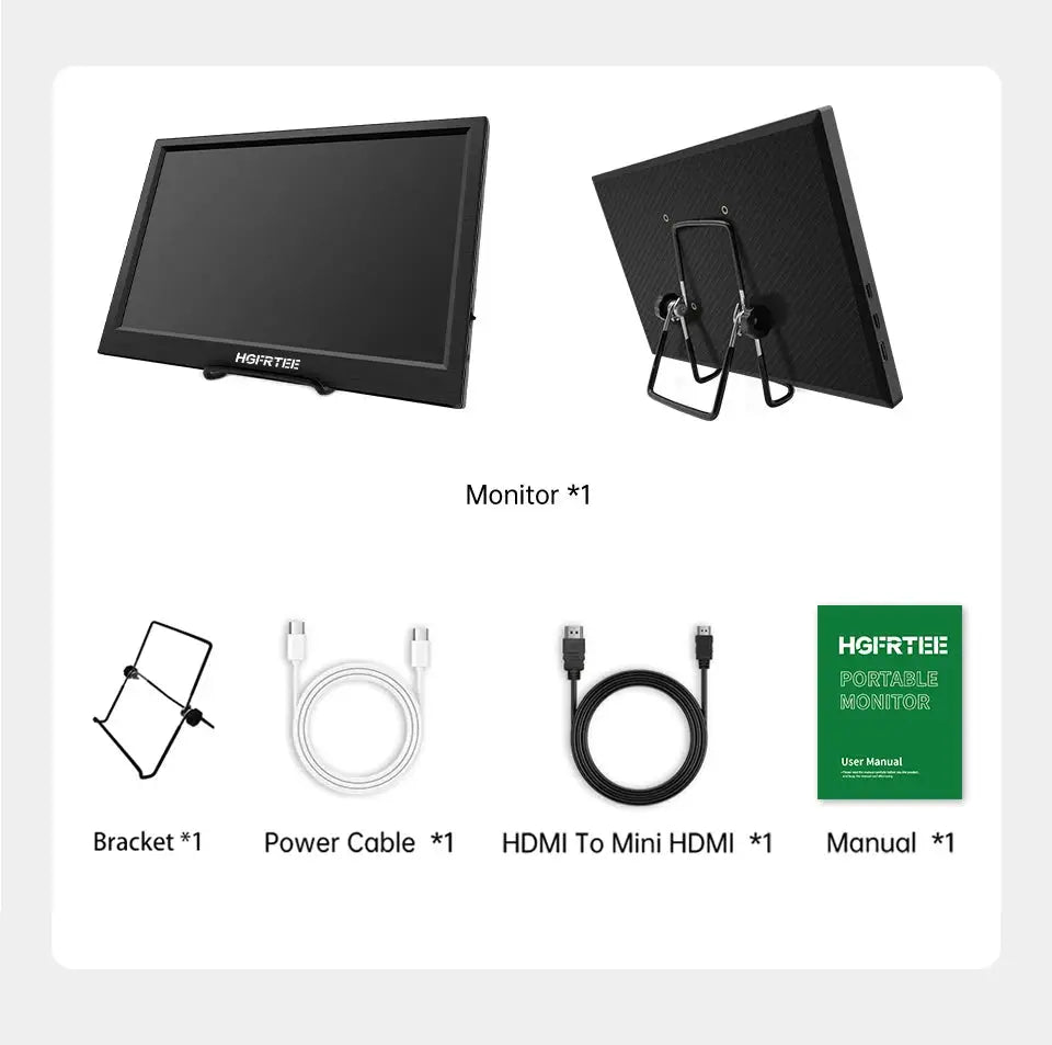 11.6-inch portable monitor, HDMI-compatible second screen for laptop, gaming consoles and Raspberry Pi