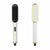 White and gold electric hair straightener brush