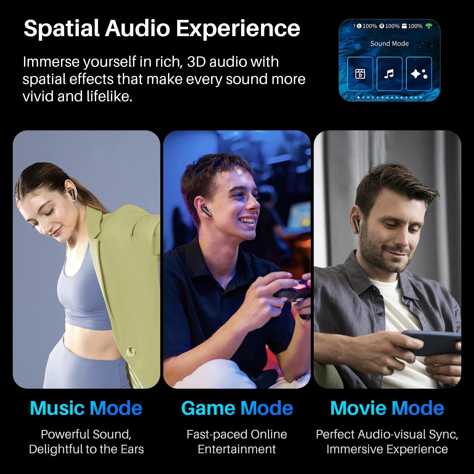 Earbuds ANC Wireless LCD Touch Noise Cancelling Immersive Audio