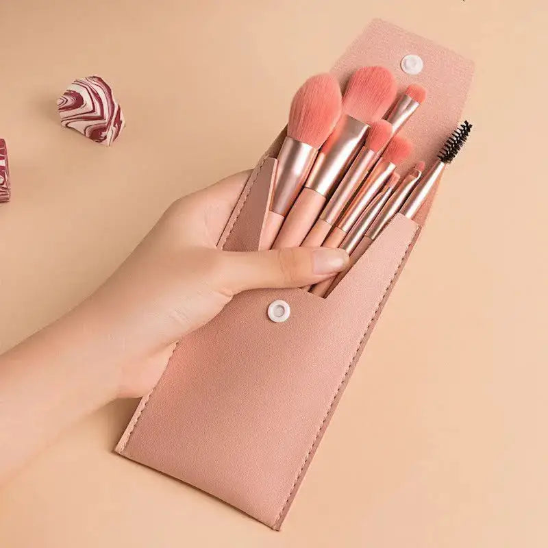 8PCS Makeup Brush Set – Soft Fluffy Eyeshadow, Foundation & Concealer Blending Brushes – Portable Professional Cosmetic Tools