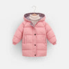 Long down outerwear for children