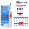 Oral B Vitality orange toothbrush with 12 gift heads