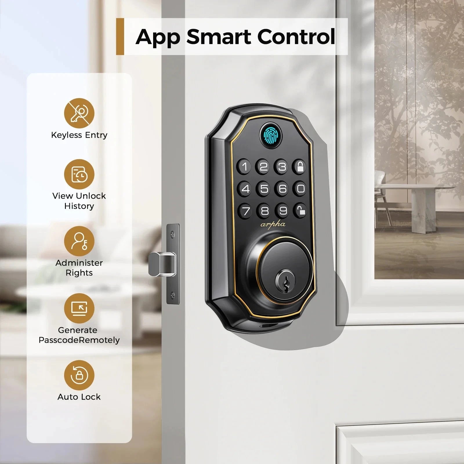 Smart Lock Fingerprint Door Lock with Keypad and Auto Lock