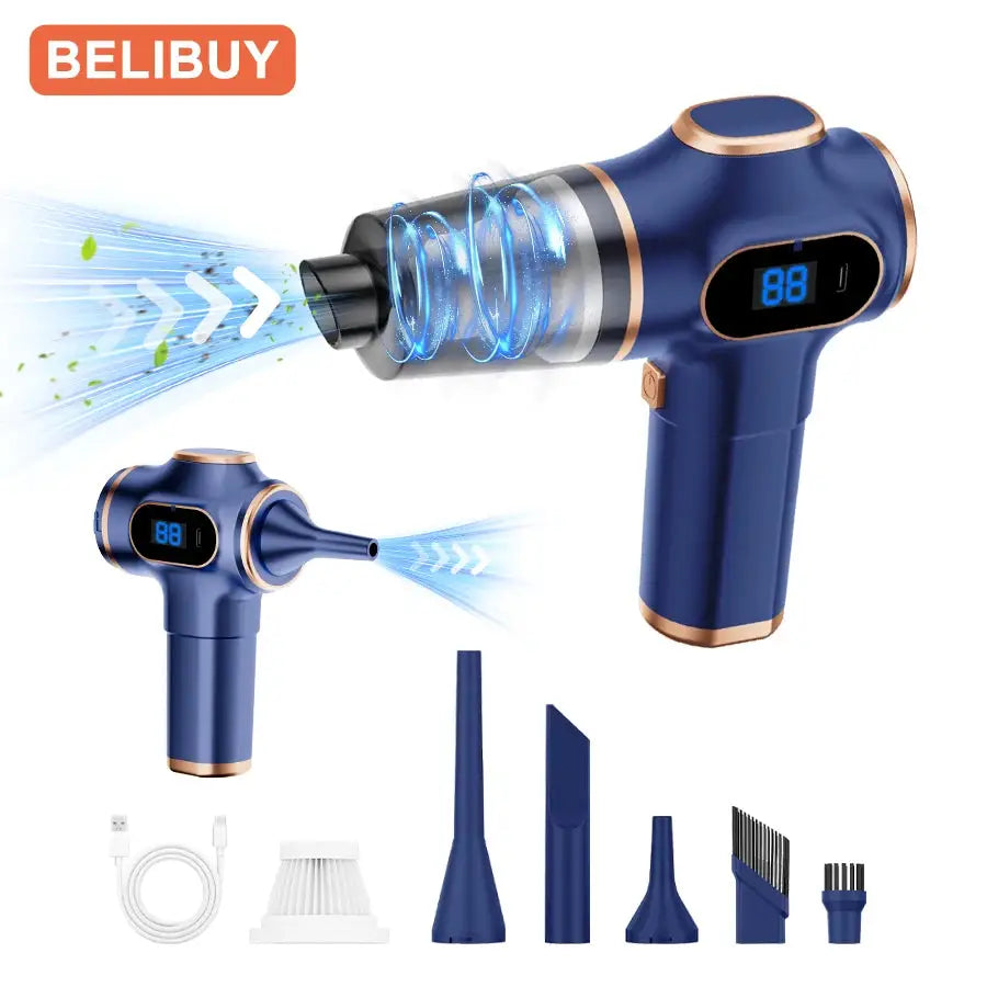 Portable Handheld Vacuum Cleaner – Powerful ABS Design with Long Battery for Car & Home Cleaning