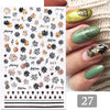 Colorful floral and portrait nail art stickers