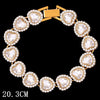 Rhinestone Inlaid Cuban Chain Bracelet