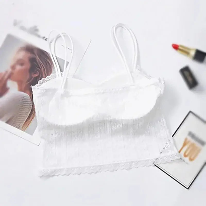 Lace Hollow Out Bralette Tank Top for Women Breathable Soft Fit with Adjustable Straps