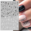 Geometric pattern nail art stickers in black