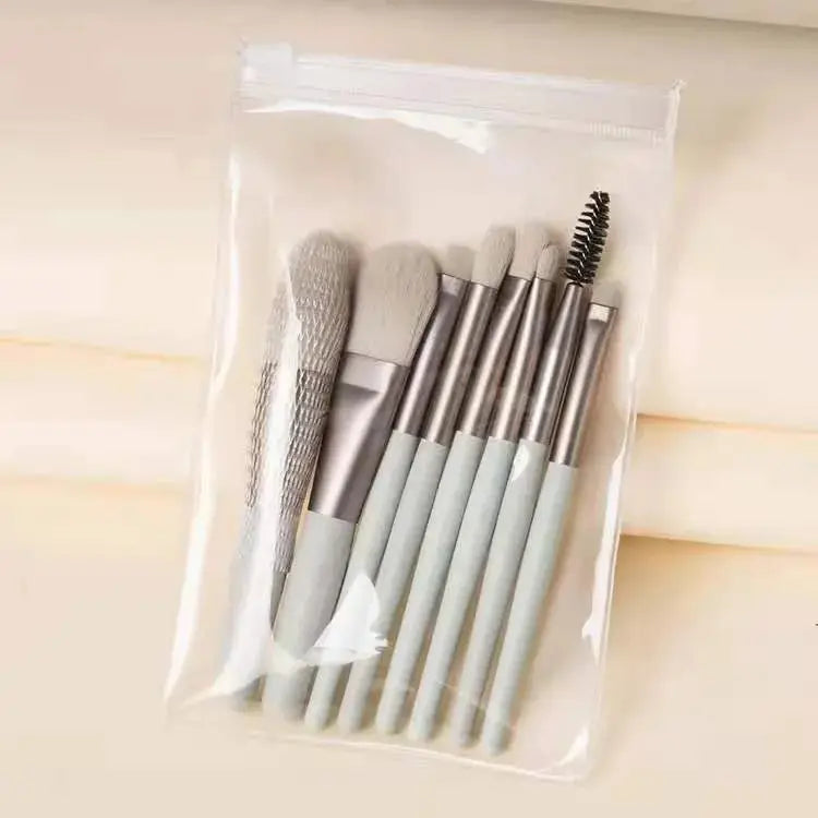 8PCS Makeup Brush Set – Soft Fluffy Eyeshadow, Foundation & Concealer Blending Brushes – Portable Professional Cosmetic Tools