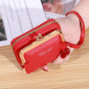 Red fashion women's wallet with gold clasp