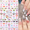 Black and white love-themed nail art stickers