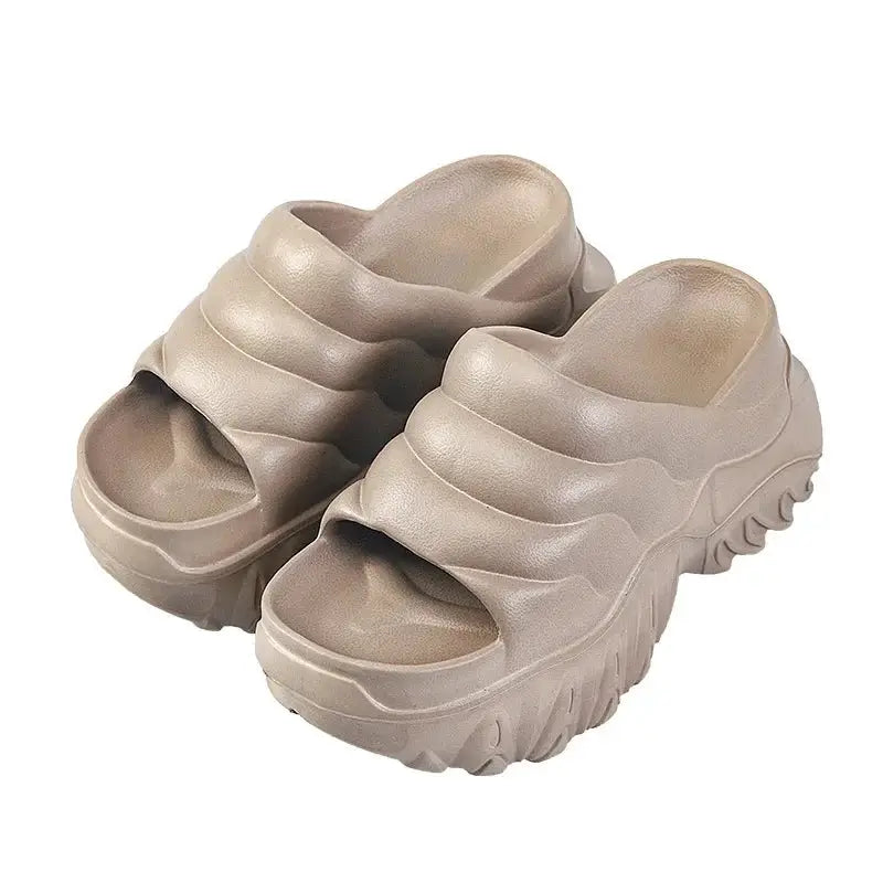 Women’s summer platform slippers, thick sole soft EVA slides for beach and casual wear