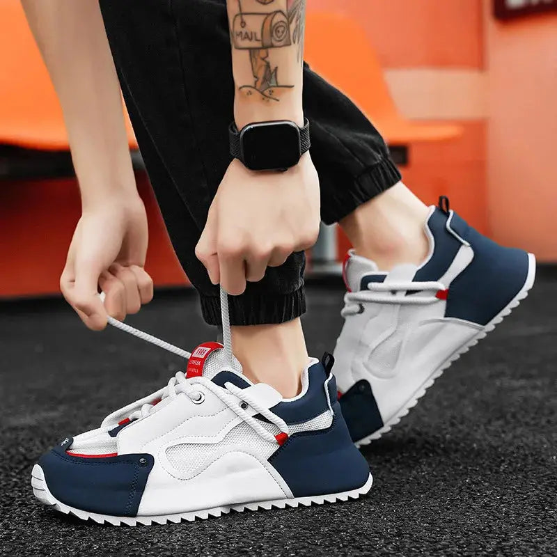 Men’s breathable casual sport shoes with soft sole, elastic shock absorption and non-slip grip for everyday comfort
