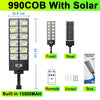 990 COB solar light with remote and accessories