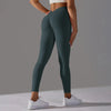 Dark green push up sports leggings with V-waist