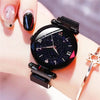 Women's diamond quartz watch with magnetic buckle