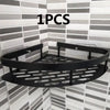 Single black aluminum alloy bathroom shelf