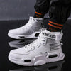 White high-top fashion sports shoes for men