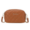 Brown quilted small tassel crossbody bag