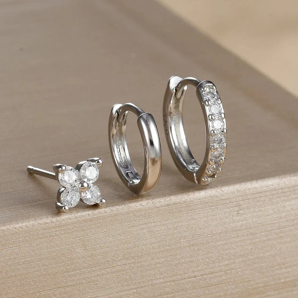 Gold Plated Earring Set Hoop Design Stainless Steel