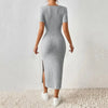 Elegant women's neckline dress