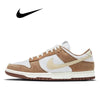 Brown and beige Nike casual shoes