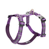 Purple and gray pet harness with chest strap