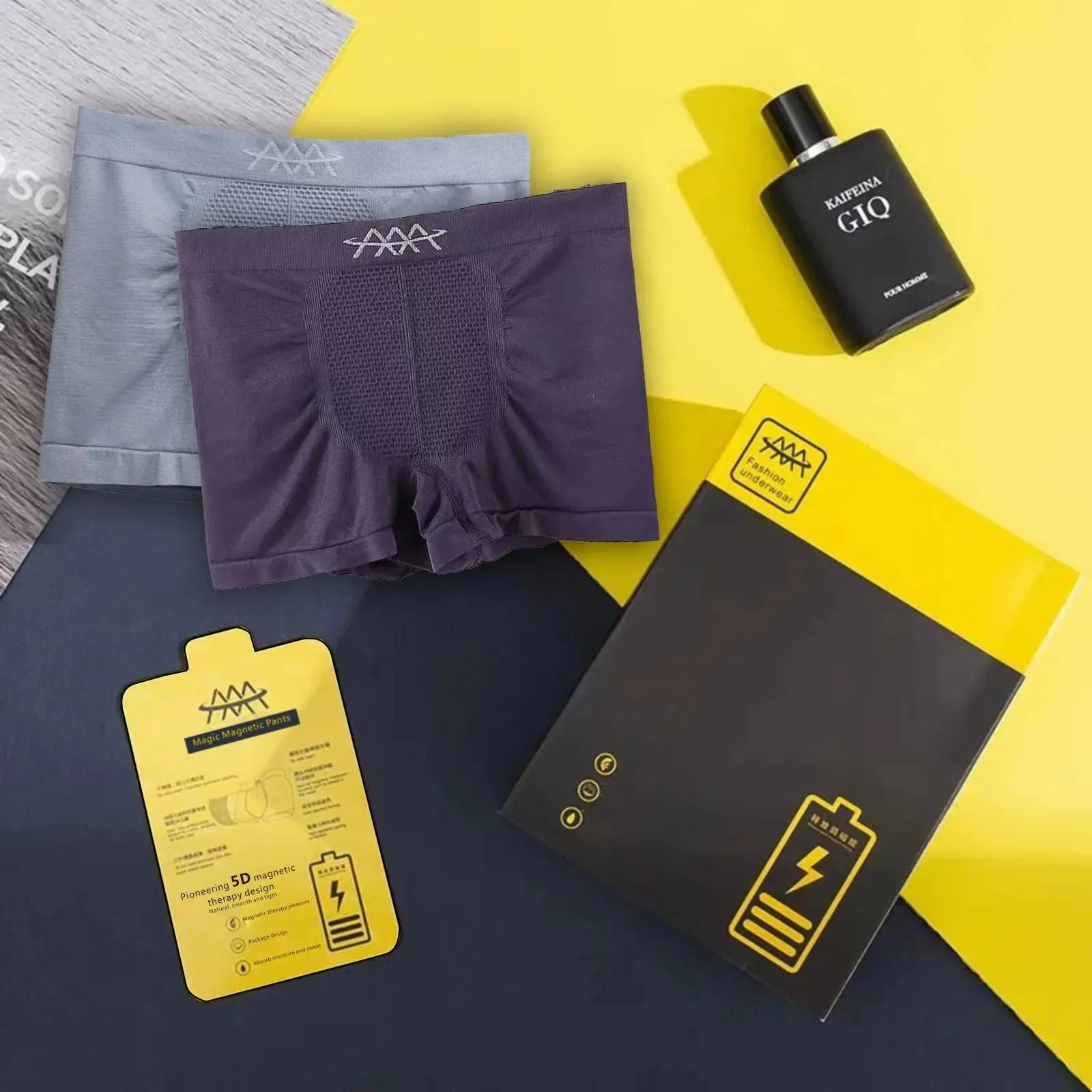 Men’s Boxer Briefs Soft Cotton High Elastic No Roll Design