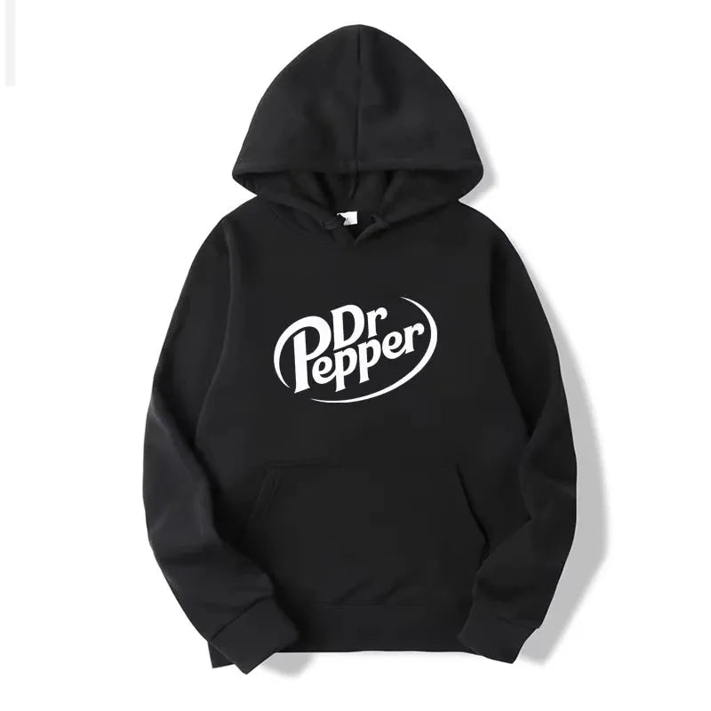 Unisex Fleece Hoodies with Dr Pepper Print Pullover