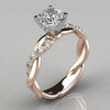 2 Carat Diamond Rings in 14K Solid Yellow Gold