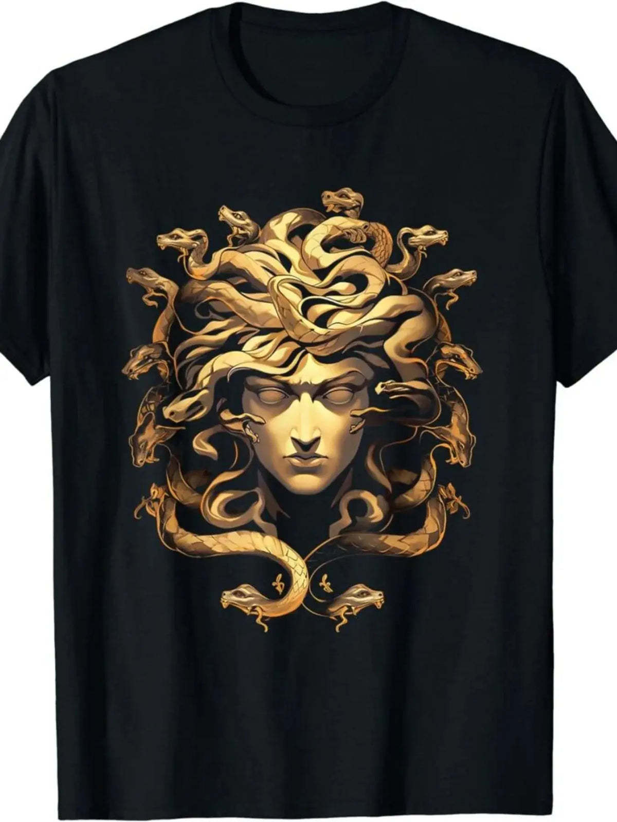Limited Edition Medusa Head T-Shirt for Men – Snake Hair Graphic Inspired by Greek Mythology