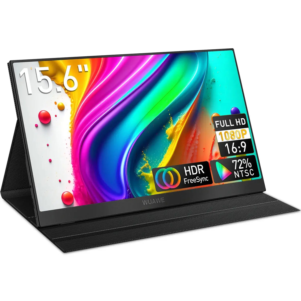 15.6" Portable Monitor 1080P HDR | USB-C & HDMI Travel Display with 100% sRGB – Second Screen for Laptop