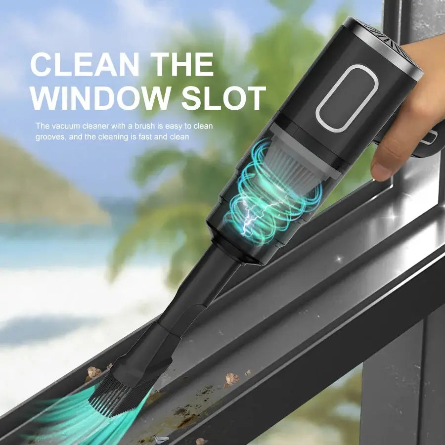 Portable Wireless Car Vacuum Cleaner – ABS Mini Powerful Handheld Vacuum for Home, Carpet & Auto Cleaning
