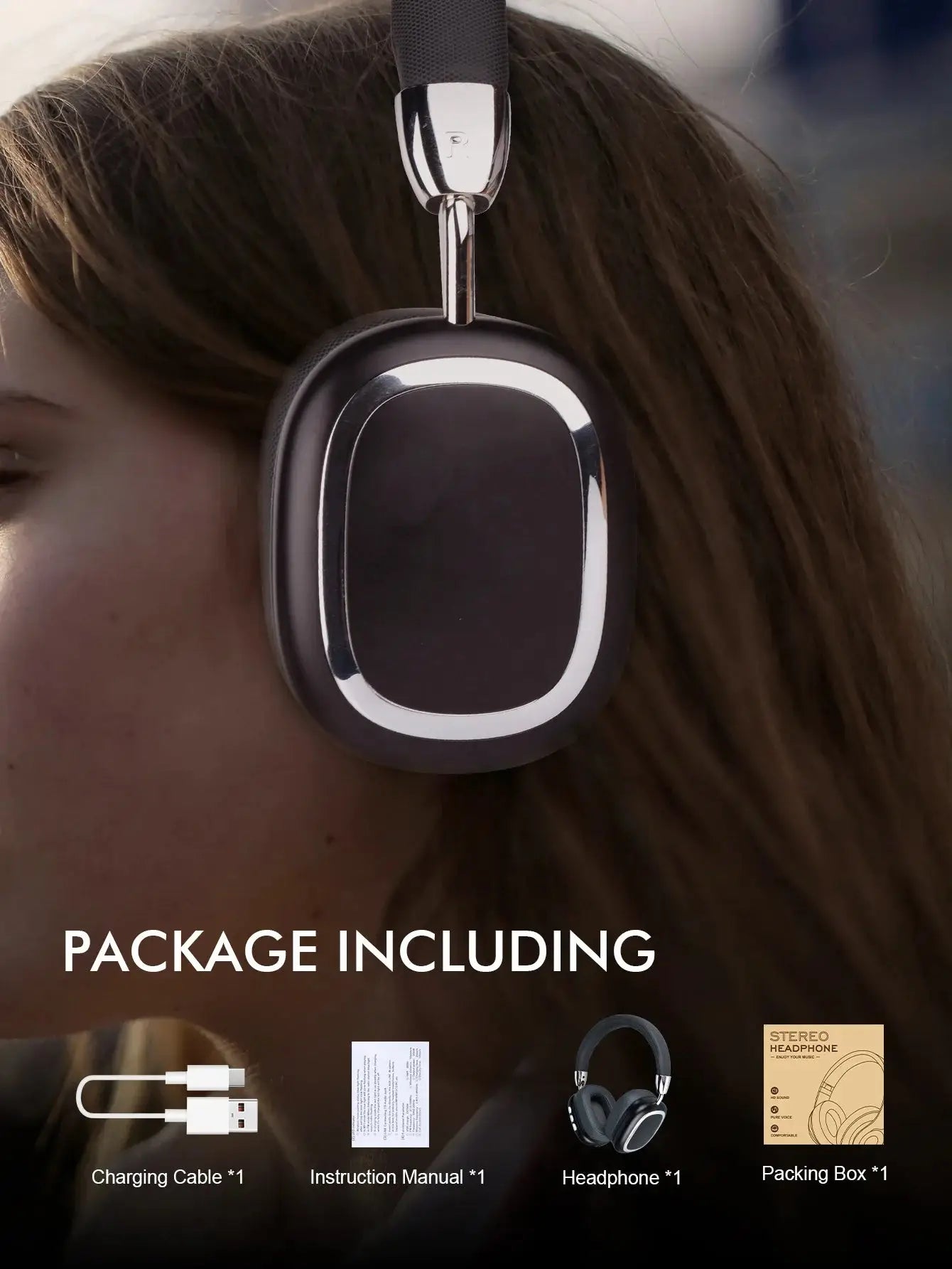 Wireless Noise-Cancelling Headphones – 40H Playtime, USB-C Lossless Audio, Personalized Spatial Sound for iPhone & Travel