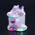 Purple girls' sneakers with character design and lights