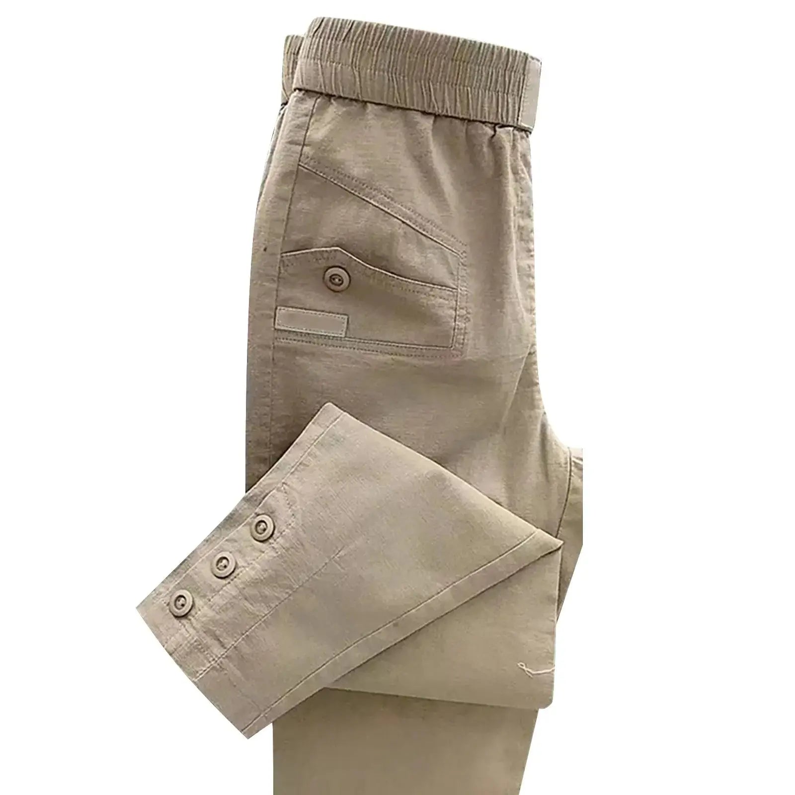 Women’s high-waisted denim cargo pants, stretchy cotton fabric, loose streetwear style, plus sizes available