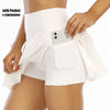 White sporty tennis skirt with pocket