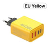 Yellow 120W wall charger with EU plug