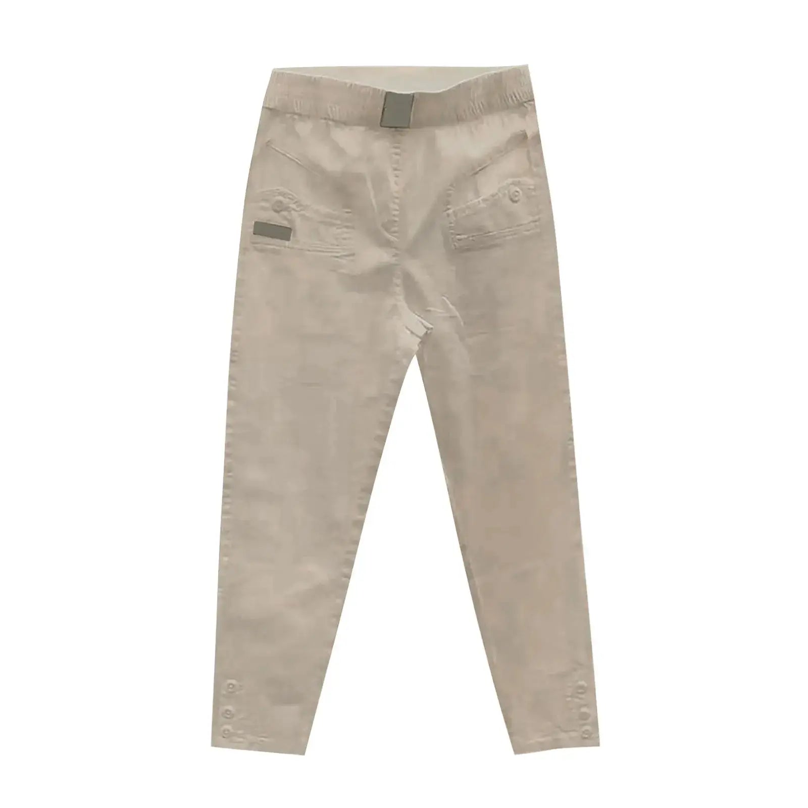 Women’s high-waisted denim cargo pants, stretchy cotton fabric, loose streetwear style, plus sizes available