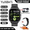 Black smart watch with sports and music features