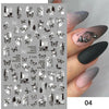 White floral nail art stickers