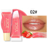 Plumping glitter lip gloss, strawberry moisturizing gel - PMMNAPOLES