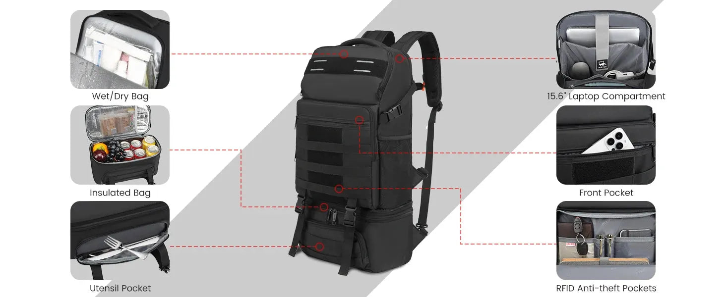 Insulated Cooler Backpack With Laptop Compartment Waterproof
