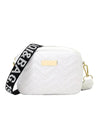 White square shoulder bag with zigzag pattern