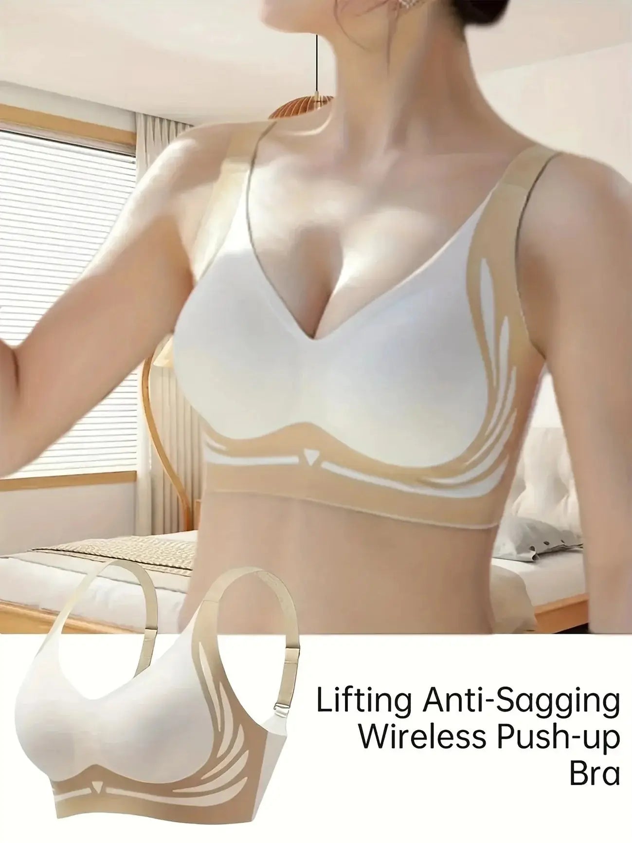 4-Pack Seamless Push-Up Sports Bras Anti-Gravity Lift & Gather Support