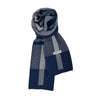 Blue plaid winter scarf for men