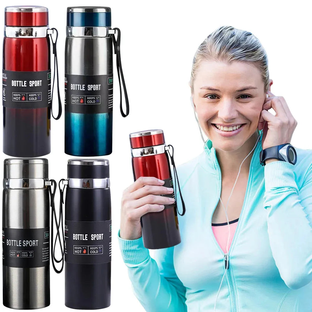 1000ml Insulated Water Bottle with Handle Vacuum Design