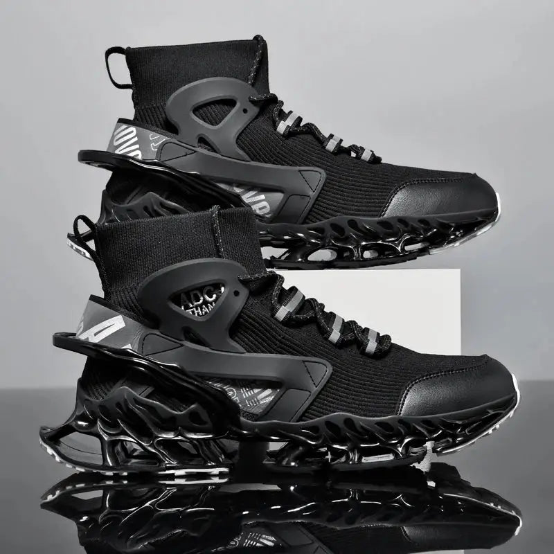 Men’s breathable running sneakers with blade sole, lightweight multi-sport tennis and walking shoes