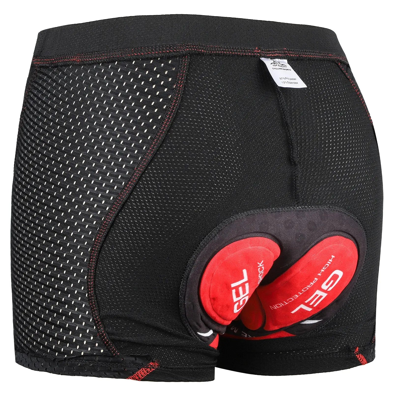 Men’s padded cycling underwear shorts with gel cushion, shockproof and breathable for MTB and road bike riding