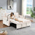 White convertible sofa bed with modern design